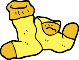 hand drawn doodle style cartoon socks png