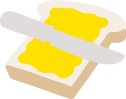 rebanada de pan tostado con mantequilla png