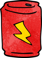 cartoon doodle of a can of energy drink png