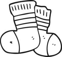 chaussettes de dessin animé noir et blanc png