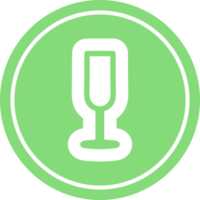 champagne flute circular icon symbol png