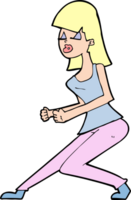 cartoon crazy dancing girl png