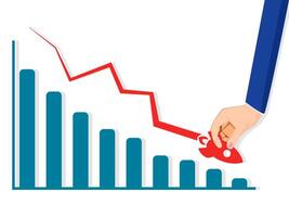 negocio a sobrevivir en financiero crisis vector