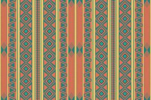 ethnic blue yellow orange tribal pattern design for print textile carpet vector