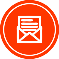 envelope letter circular icon symbol png