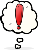 cartoon exclamation mark with thought bubble png