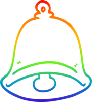 arco Iris gradiente linha desenhando do uma desenho animado toque Sino png