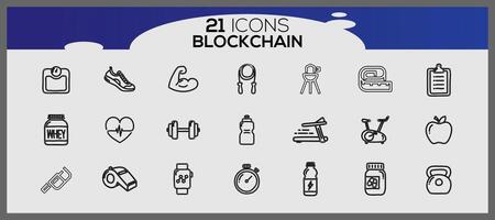 Cryptocurrency isometric icons set. Cryptocurrency icon elements set. Blockchain icons set. vector