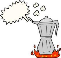 speech bubble cartoon stovetop espresso maker png