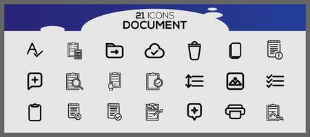 creativo archivos y documentos plano icono embalar. sitio web íconos recopilación. Internet elementos iconos vector