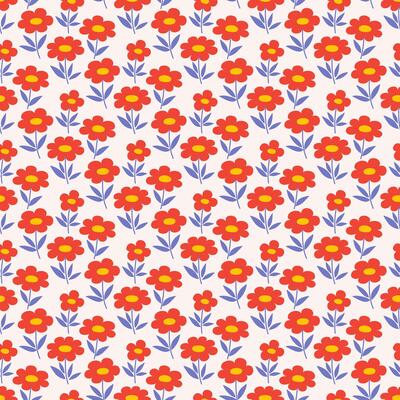 Vintage floral seamless pattern. Background with small simple flowers. Ditsy style fabric. Vector illustration