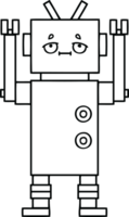 lijntekening cartoon robot png