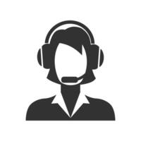 Customer Service Icon With Headphone vector