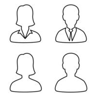 Set of men and women vector