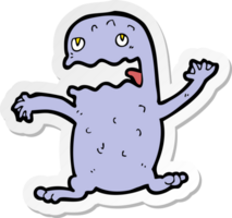 sticker of a cartoon funny frog png