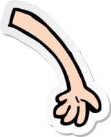 sticker of a cartoon arm png