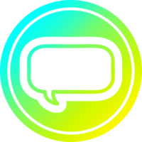 speech bubble circular in cold gradient spectrum png