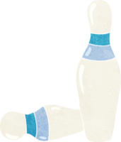 Cartoon-Bowling-Kegel mit zehn Kegeln png