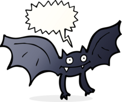 cartoon vampire bat with speech bubble png