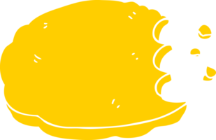 cookie de dessin animé de style plat couleur png