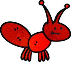 quirky hand drawn cartoon ant png