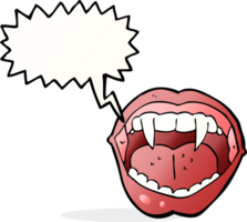 cartoon vampire mouth with speech bubble png
