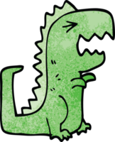 tecknad doodle rytande t rex png