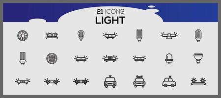 Light bulb icons. Vector of a set of light bulbs.