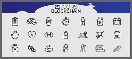 Cryptocurrency isometric icons set. Cryptocurrency icon elements set. Blockchain icons set. vector