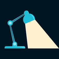 desk lamp. reading lamp with light vector