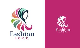 musulmán ropa logo, hijab logo vector