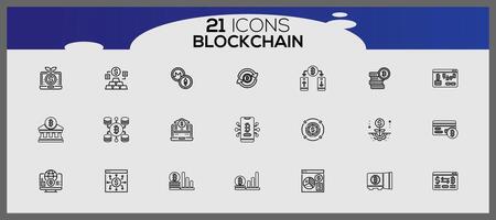 criptomoneda isométrica íconos colocar. criptomoneda icono elementos colocar. blockchain íconos colocar. vector