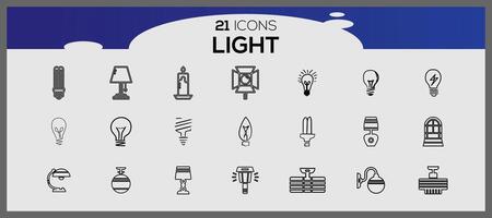 Light bulb icons. Vector of a set of light bulbs.