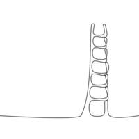 Draw a continuous line of stairs. concept to success vector