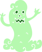 flat color illustration cartoon spooky ghost png