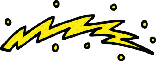 comic book style cartoon lightning bolt png