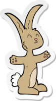 pegatina de un conejo de dibujos animados png