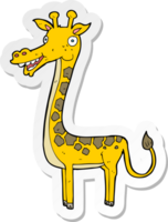 adesivo di una giraffa cartone animato png