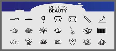 Beauty and cosmetics hand drawn icons set. Makeup and beauty icon set. Beauty and cosmetic hand drawn items for care. vector