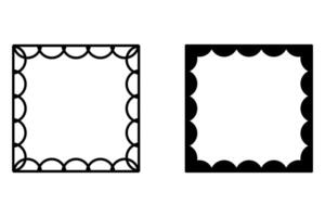 Bubble frame decoration. Geometry border design vector