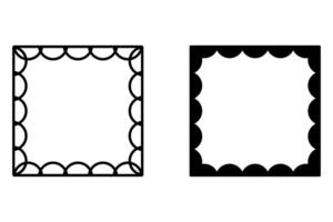 Bubble frame decoration. Geometry border design vector