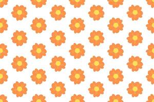 Nature pattern design with flower shape in flat style for textile or printing business vector