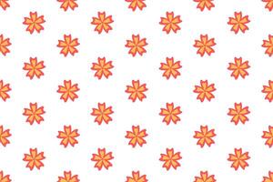 Nature pattern design with flower shape in flat style for textile or printing business vector