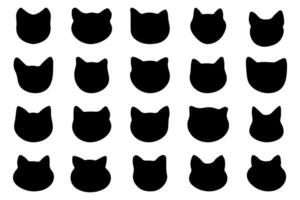 Simple silhouette of a cat face vector