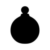 Perfume bottle silhouette icon design vector