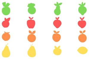 Fruta sencillo icono. comida plano diseño vector