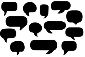 Speech bubble icon set. Communication vector