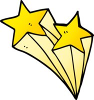 cartoon doodle shooting stars png