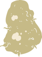 flat color illustration of a cartoon potato png