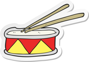 sticker of a cartoon drum png